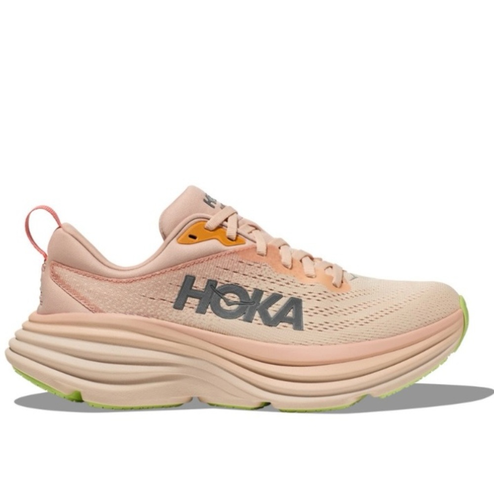 Hoka Bondi 8 Pink Athletic Shoes with Maximalist Cushioning